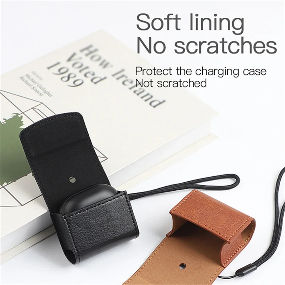 

Simple Leather Earphones Protective Case for Samsung Galaxy Buds Live / Buds Pro Wireless Earphones Accessories