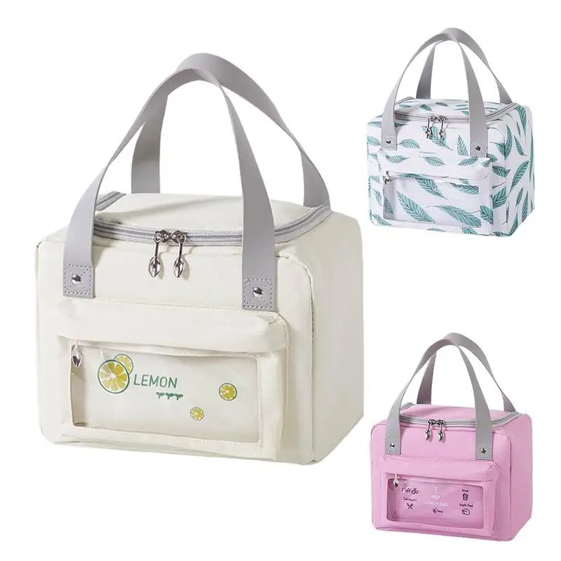 

Large Capacity Insulated Lunch Bag Thermal Bento Container Pouch Thermal Lunch Bag For Lunch Container Lunch Box Snack Beverage