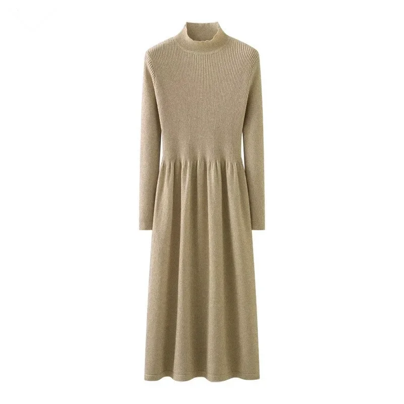 Good Quality Knitted Maternity Dress Long Sleeve Overhead A- Line Style Comfortable Fit for Pregnant Women Chinese Brand AE