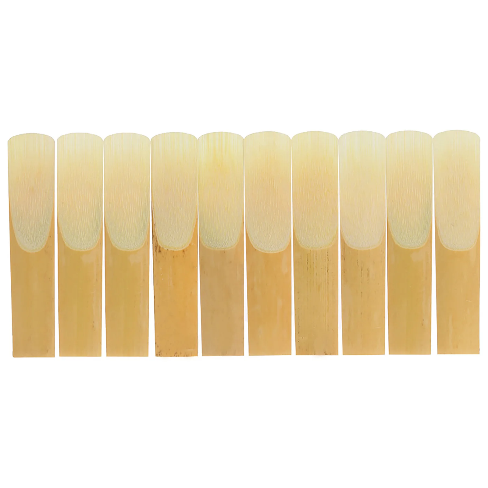 Bamboo Reeds for Bb Tenor Saxophone Sax Accessories 10-pack Pieces Strength 1.5 and 3.0
