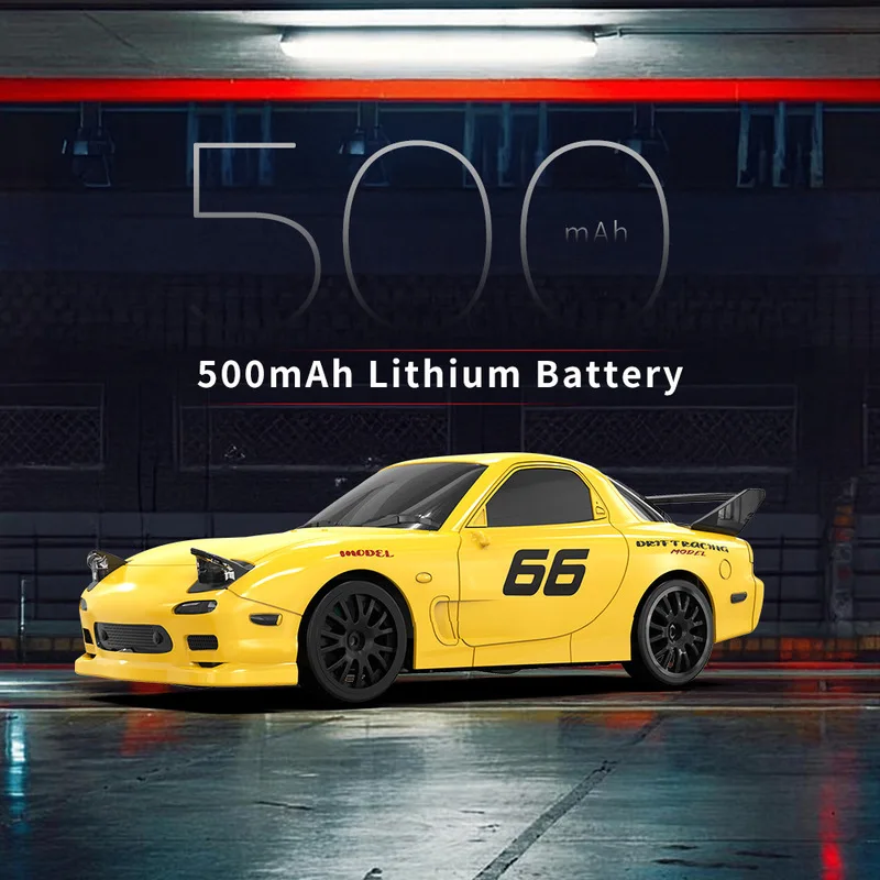 RC 무선 조종 드리프트 자동차 1:24 스케일 4륜구동 RX7 2.4G 플립 라이트 시뮬레이션 자동차 모델 장난감 어린이용 드리프팅 레이싱 게임