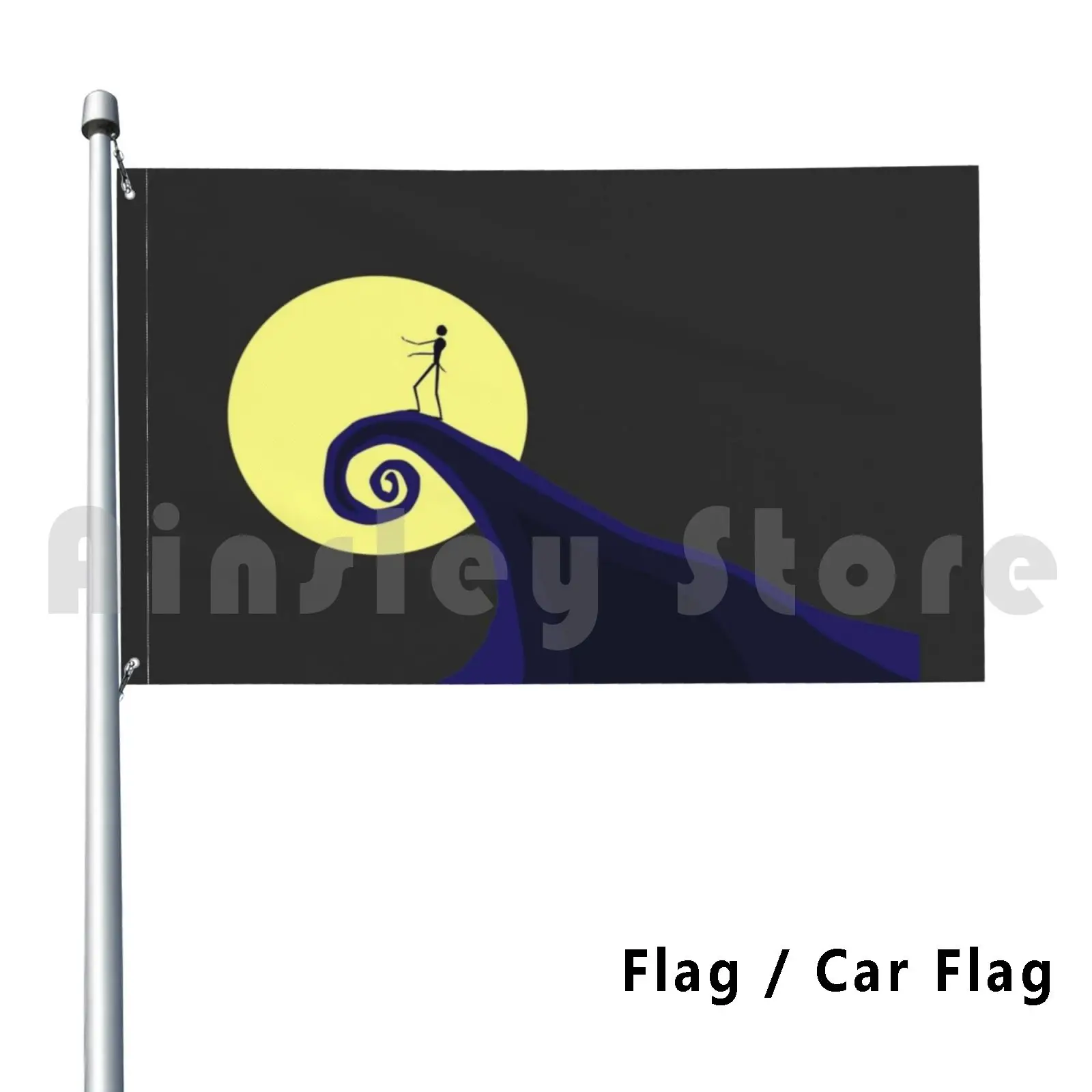 Timil'S Nightmare Before Christmas Flag Car Flag Funny Tim Burton Tim Burton Cadavere Sposa Cadavere