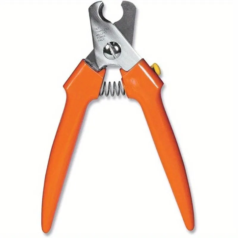 Stainless Steel Bird Nail Clipper for Parrots and Small Pets-Ergonomic Grooming Tool with Black Handles & Red Rings