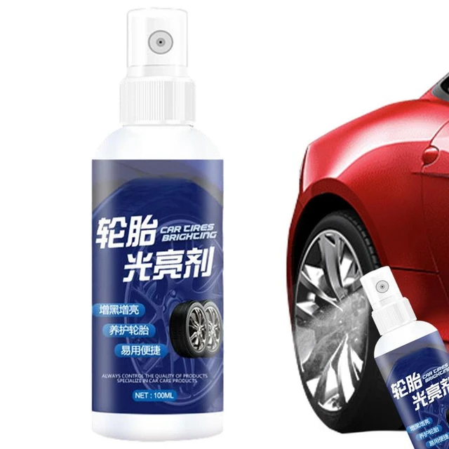 Tire Shine Spray Wheel And Tire Cleaner 100ml Tire Dressing For