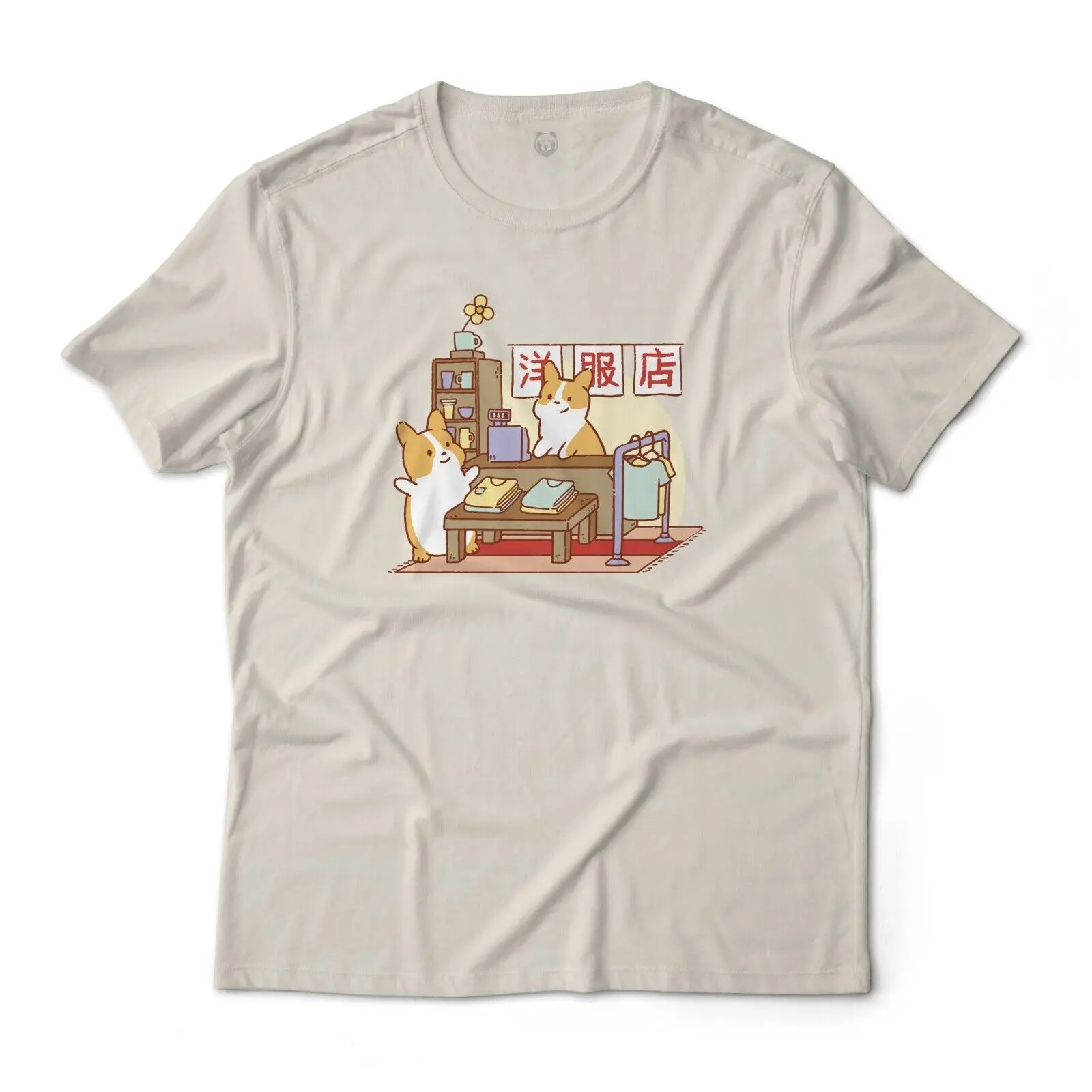 

Симпатичная футболка Corgis в японском магазине Merch художественная графическая футболка унисекс 100% хлопок футболка