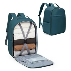 Compact Travel Backpack: Lightweight Hand Luggage - Large (Peacock Blue)