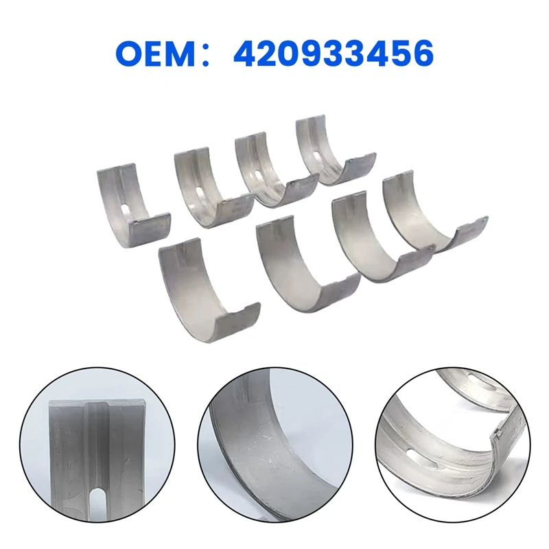 

8Pcs For Jetski SEADOO 4 TEC GTX, GTI RXP RXT Sea Doo Gti 130 155 185 215 155 260 MAIN BEARING KIT 1503 420933456 Replacement