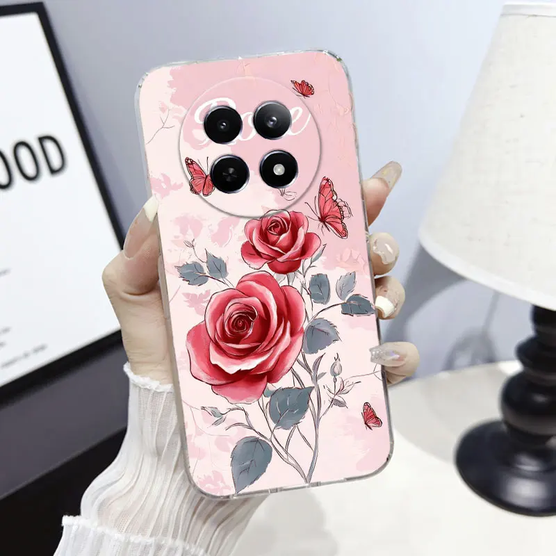 Marble Clear Soft Silicone Phone Case with Cute Cat Design