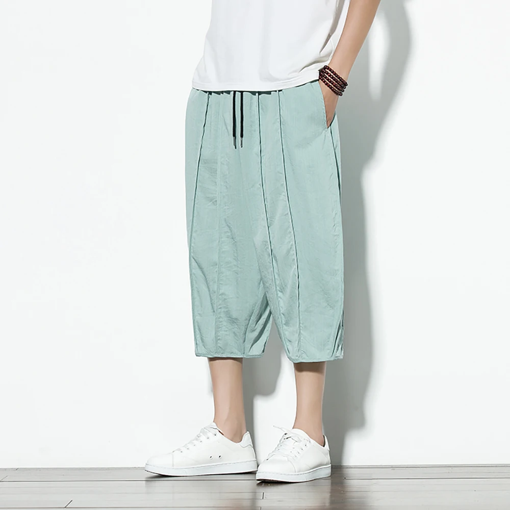 New Fashion Summer Boardshorts Uomo Casual Hiphop Harem Shorts Larghi Streetwear Elastico In Vita Abbigliamento