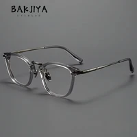 Японский бренд, дизайнерская ацетатная титановая оправа для очков для мужчин, винтажные квадратные очки ручной работы, женские роскошные оправы для очков — изображение 2