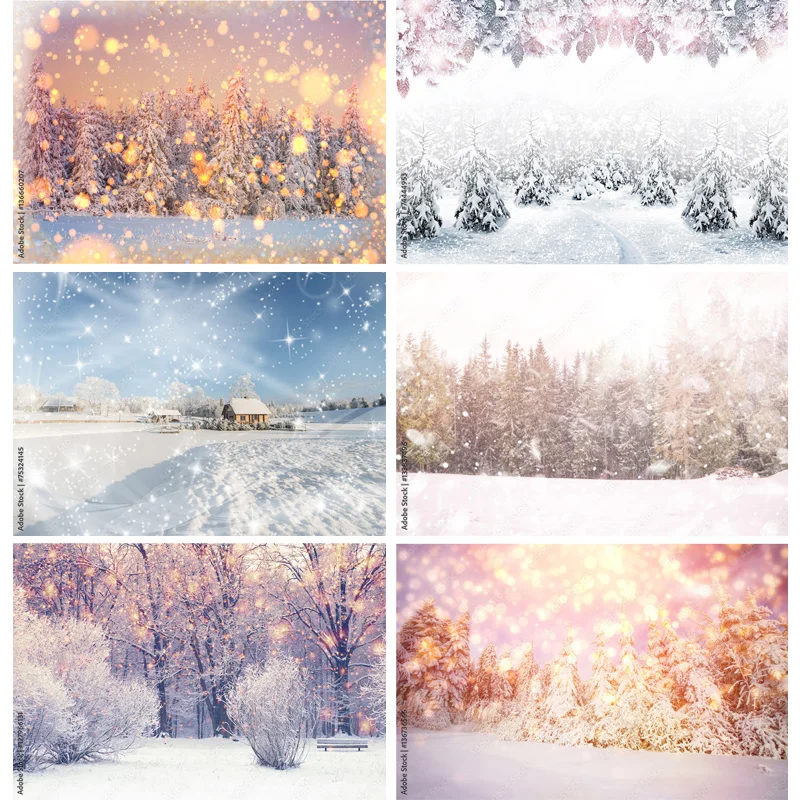 

ZHISUXI Winter Scenery Photography Background Forest Snowflake Landscape Travel Photo Backdrops Studio Props 22108 DJXJ-01