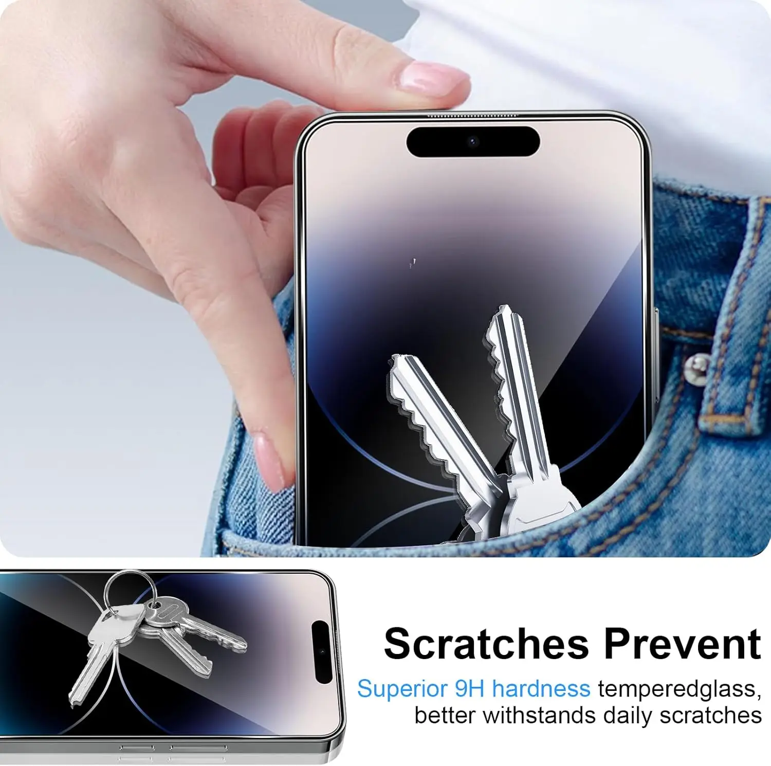 Premium Tempered Glass Screen Protector with Fingerprint Unlock Feature - Multiple Quantity Options Available