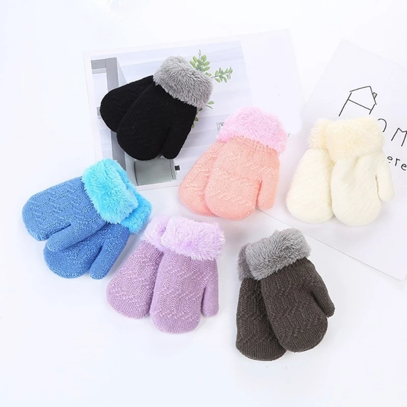 

Practical Baby Fingerless Mittens Full Finger Gloves Cold Weather Outdoor Gloves Essential Winter Accessory for Infants