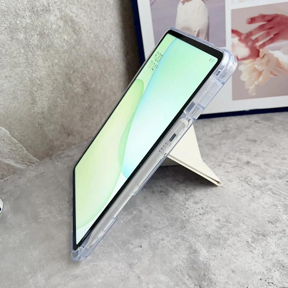 Clear Acrylic Y-Fold Shockproof Tablet Stand Case