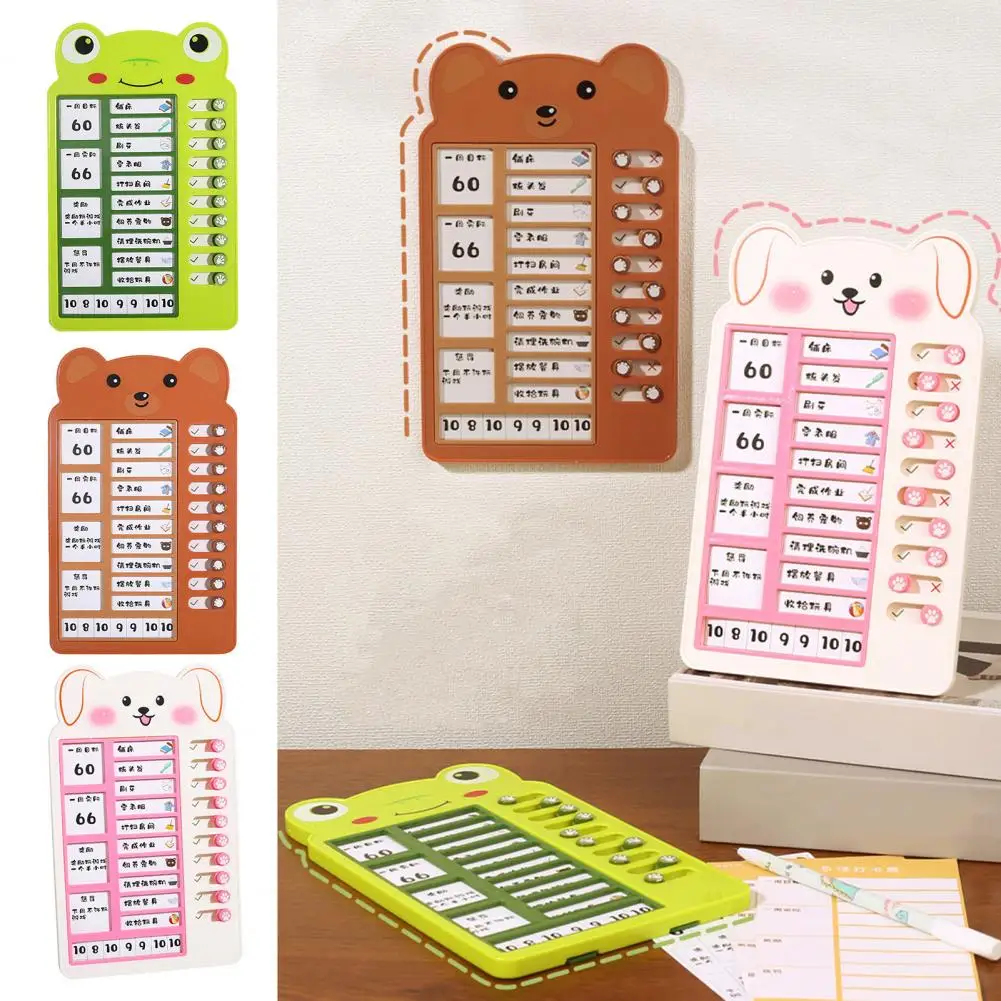 Kids Self-discipline Puncher Replaceable Paper Time Management 13 Sheets Cards Student Schedule List Notepad School Accessory self discipline punch card