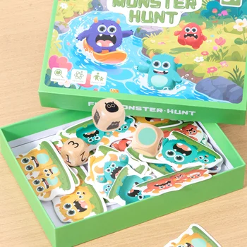 Fun Monster Capture Board Game Montessori Wooden For Children Thinking Clearance Games Parent-Child Interactive Educational Toys