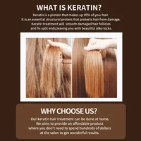 PURC traitement capillaire à la kératine brésilienne lissage lissant pour traitement des cheveux bouclés profonds produits de soins capillaires professionnels PURE 2