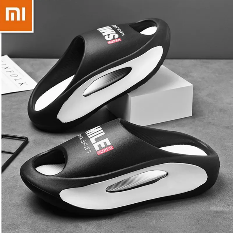 

Xiaomi Sneaker Slippers For Women Men Thick Bottom Platform Slides Soft EVA Hollow Unisex Sports Sandals Casual Beach Shoes