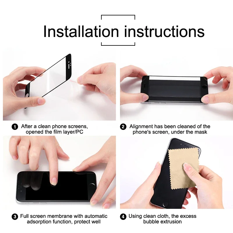 Premium Full Cover Tempered Glass Screen & Camera Lens Protector