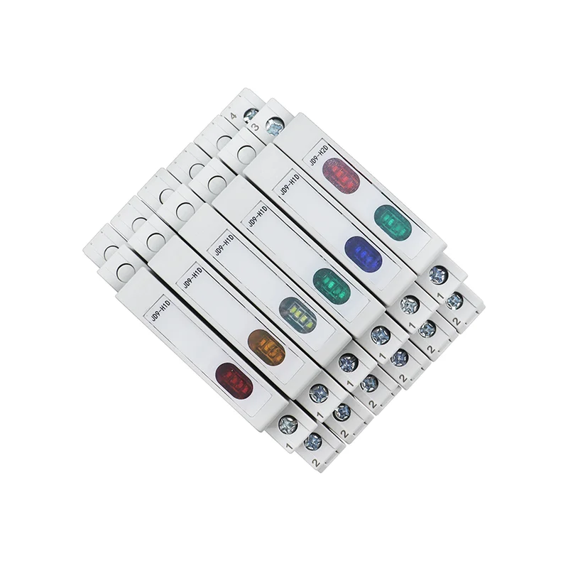 Din Rail Indicator Light 24V 220V AC/DC Track Type Signal Light Tri-color Dual Color Red White Blue Green Yellow led indicator light signal lamp indicator light led light