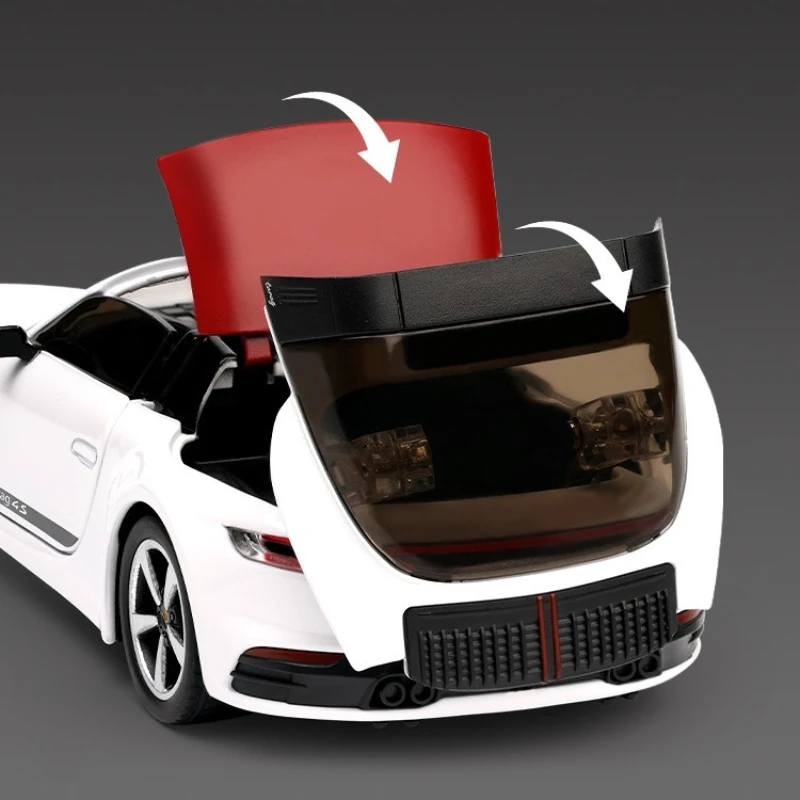 1:32 911 Targa 4S 스포츠카 합금 자동차 모델 시뮬레이션 어린이 장난감 컬렉션 장식품 소년 선물용