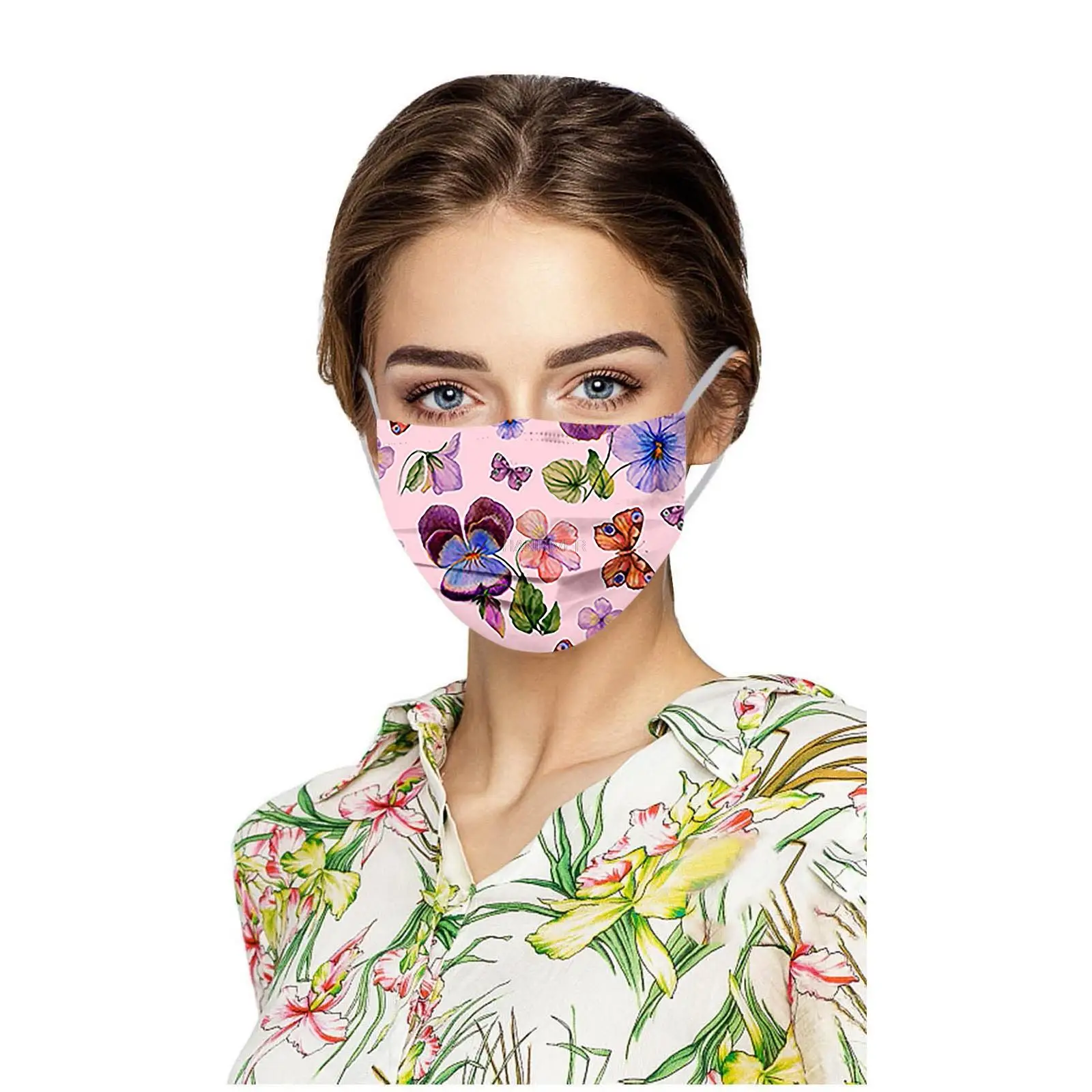 Assortiment de masques FFP2 FFP3 roses, verts et blancs, protection optimale pour le quotidien.