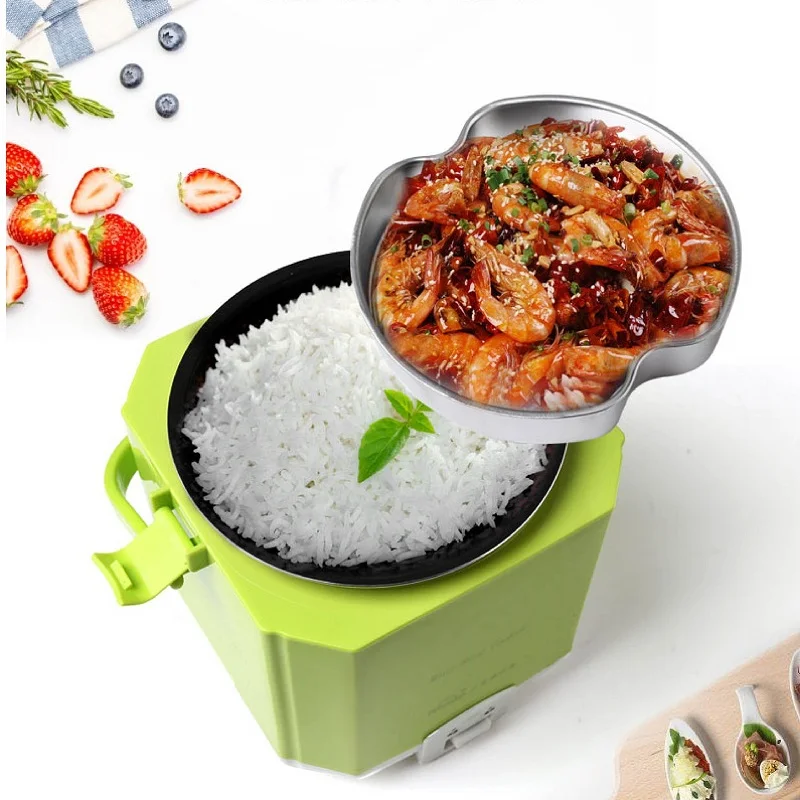 24V/1.6L Car Rice Cooker Multi-function Pot Heating Lunch Box Portable Electric Cook With Cigarette Lighter Suitable Truck/Home