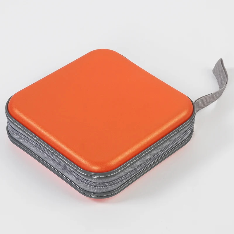 Compact and Durable CD/DVD Storage Case with Zipper - Portable Non-Slip Organizer for Home, Car, and Travel