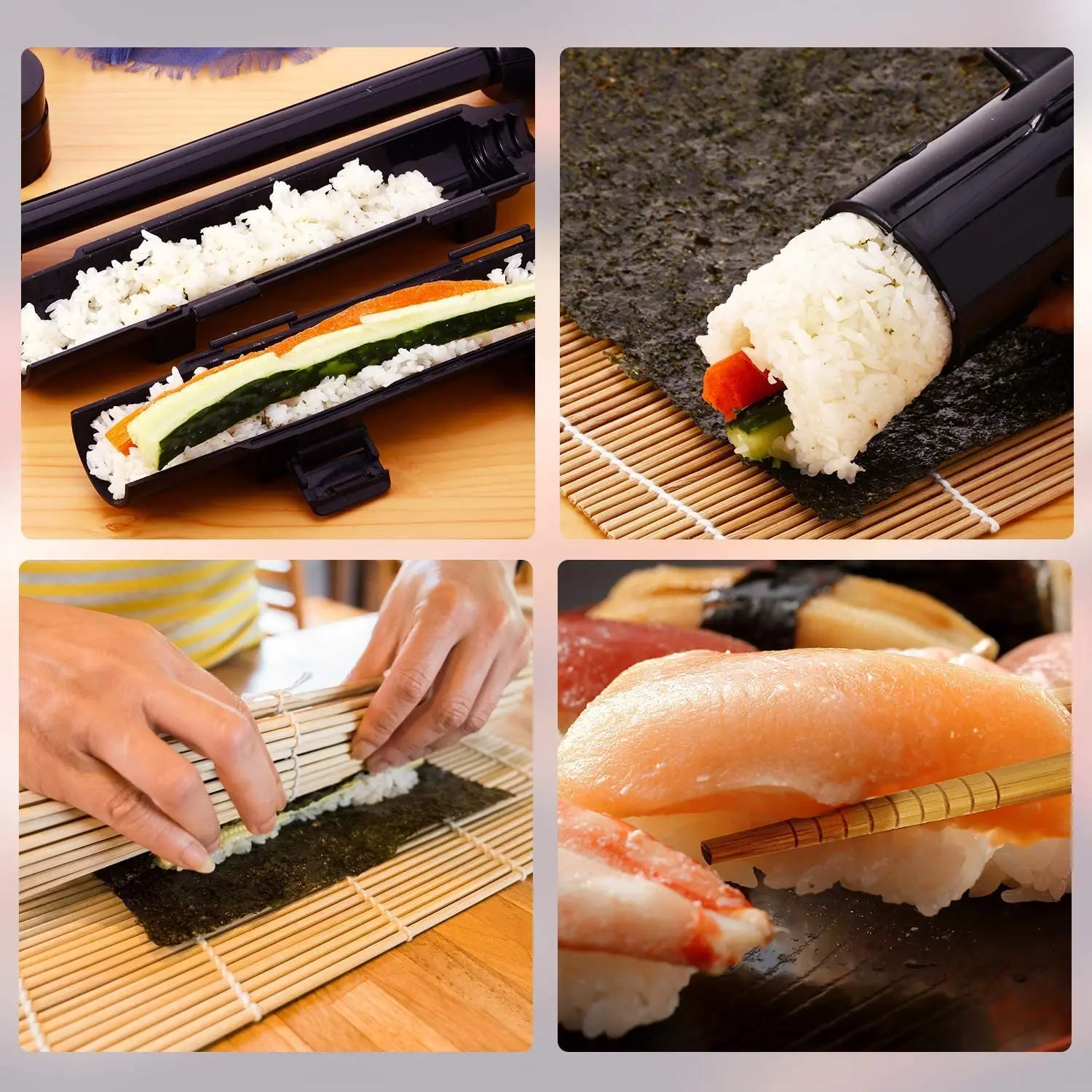 Sushi Making Kit Sushi Rolling Plastic Mat 12 inch x 10 inch Maki Roll Hand  Roll