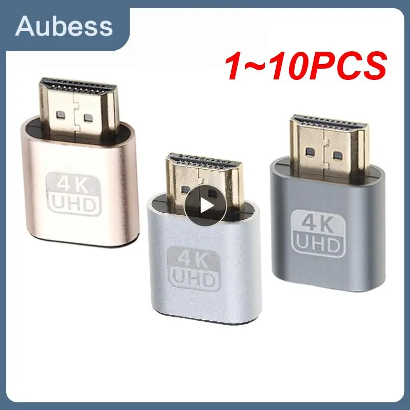 

Адаптер Виртуального дисплея 1 ~ 10 шт., совместимый с HDMI, 1,4 DDC EDID, видеокарта, блокировка пластины, Безголовый, стиль Призрак