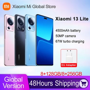 Смартфон Xiaomi 13 Lite, телефон с экраном 128 дюйма/256 ГБ, телефон, Snapdragon 7 Gen 1, 120 Гц, AMOLED дисплей, задняя камера 50 МП, зарядка 67 Вт