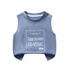 Children's Summer T-shirts Boys Girls Vests Sleeveless Cartoon Tee Tops 100% Cotton Comfortable Kids T-shirt Clothes Fashion New 6