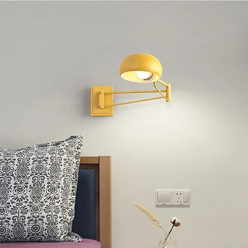 LED Modern  Wall Lamp With Switch Foldable Retractable Eyes Protector For Bedroom Study Living Room Bathroom Balcony Luminaries