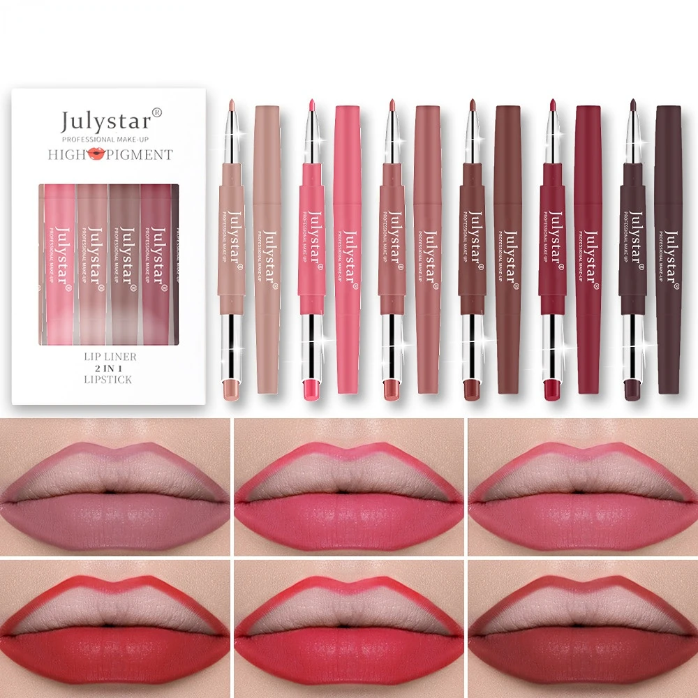 

Цветной карандаш Lipliner, водостойкий сексуальный красный матовый контурный оттенок, стойкая антипригарная чашка, увлажняющие губы, Косметика для макияжа