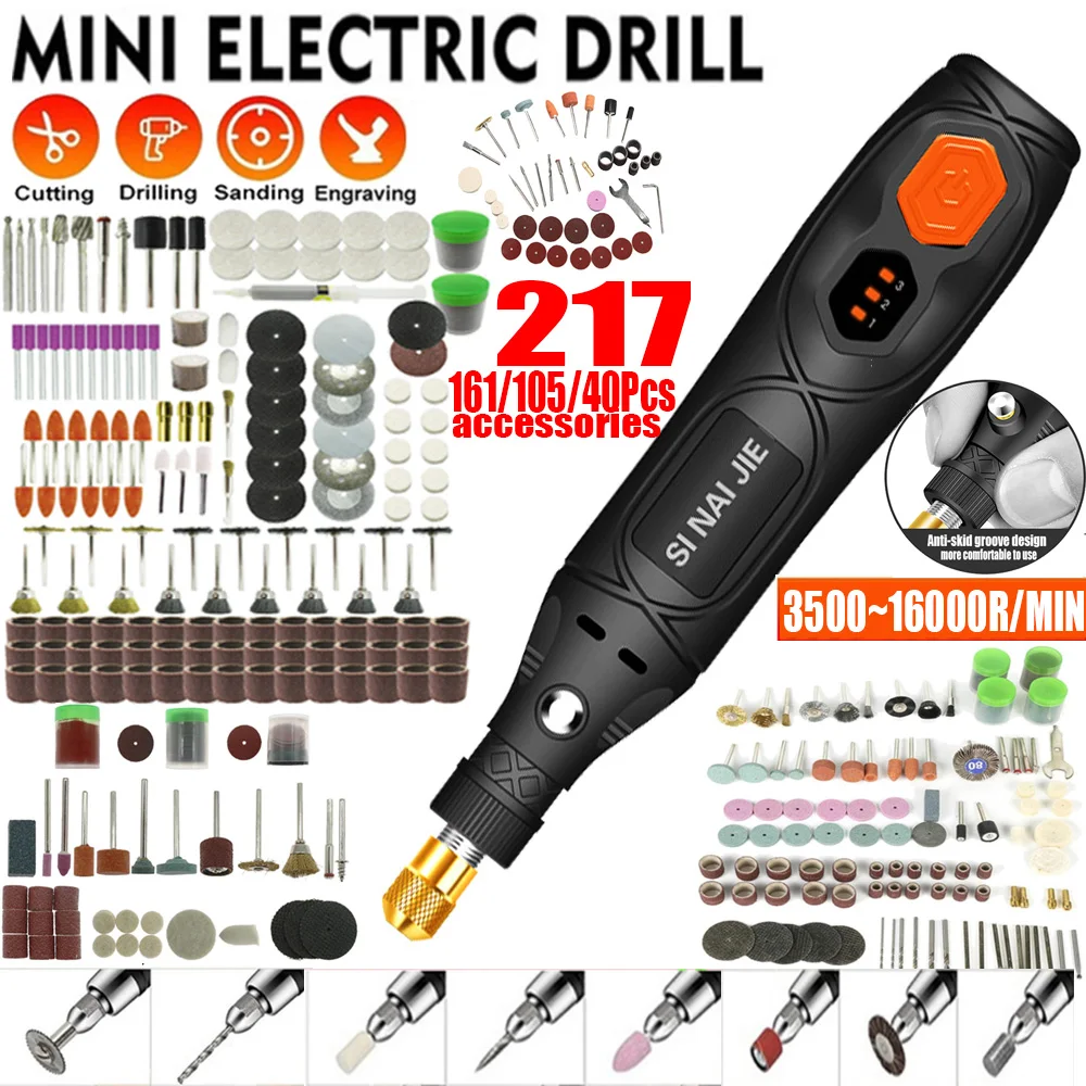 16000RPM Handheld USB Mini Electric Grinder Drill Engraving Pen