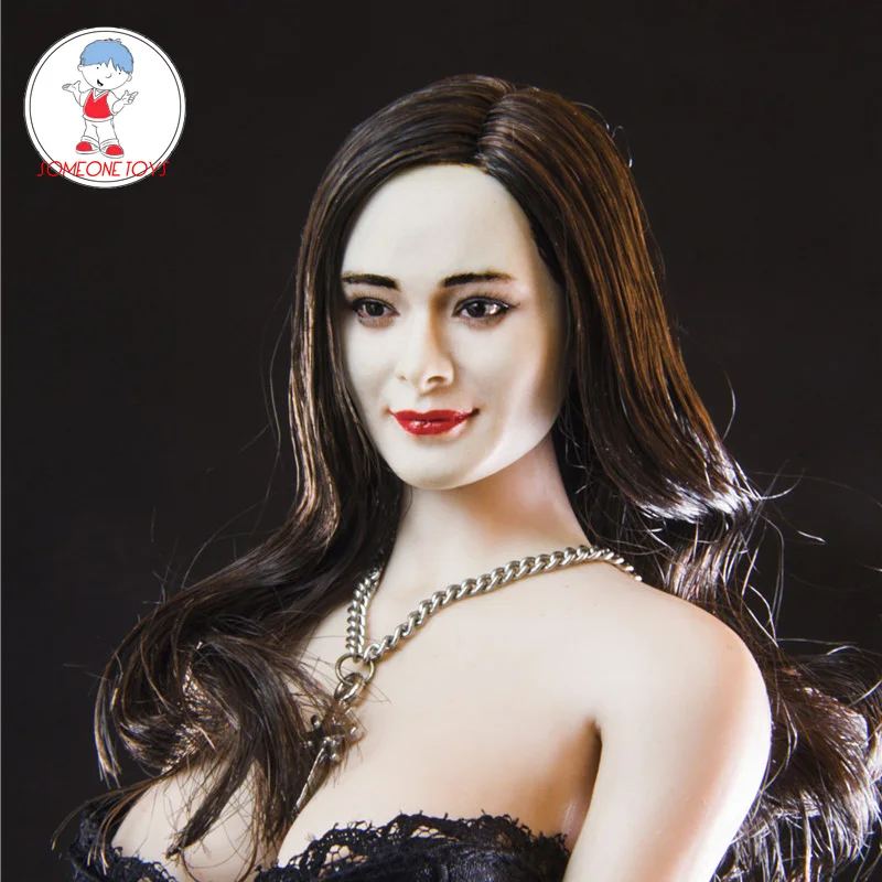 

JXTOYS JX-015 1/6 Scale Asian Female Star Yang Mi Black Hair Head Carving Model for 12 Inch Wheat Action Body Doll