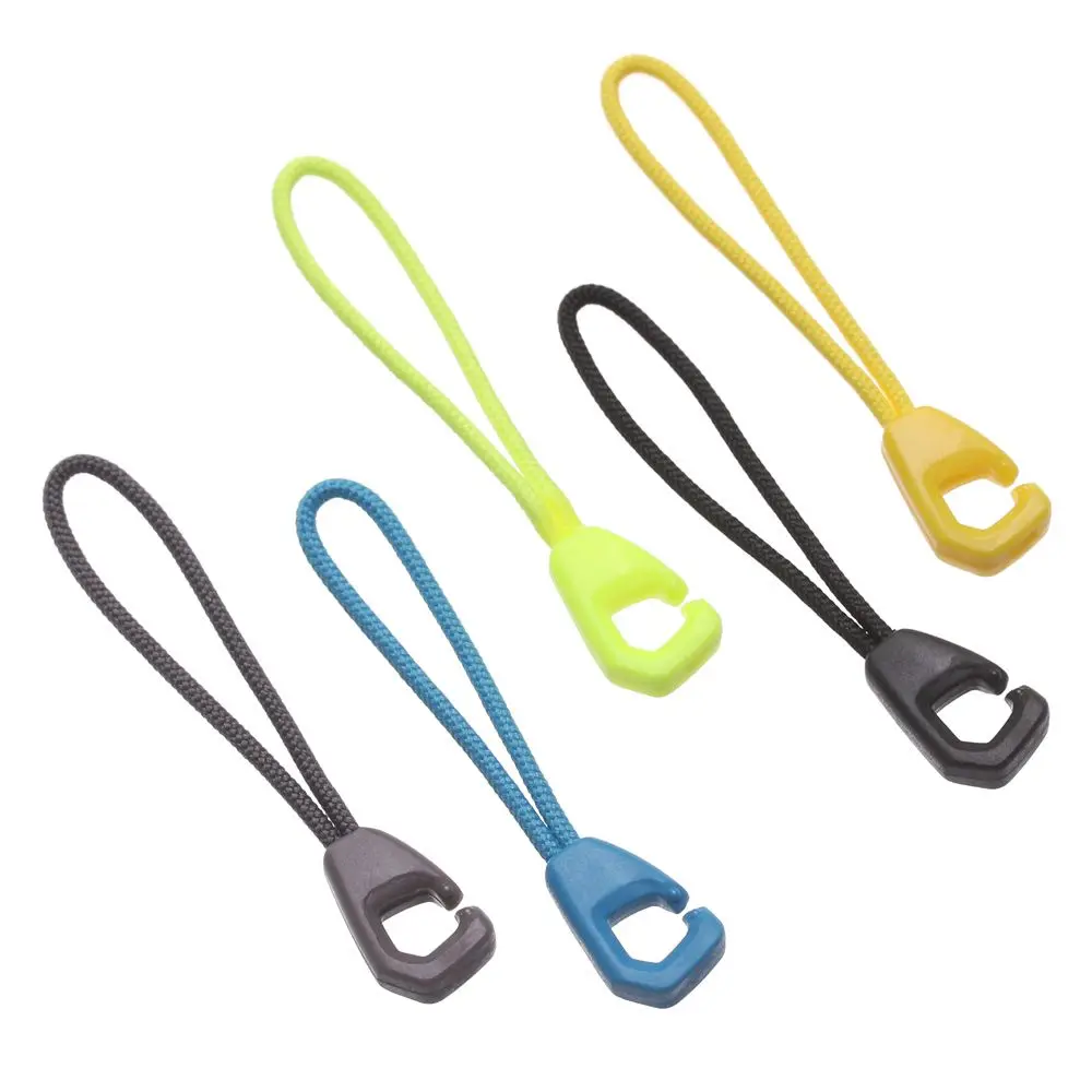 10PCS 5 Colors Zipper Pull Cord Rope Pullers Sliders Zip Puller Replacement Ends Lock Zips for Travel Bag Suitcase Tent Backpack