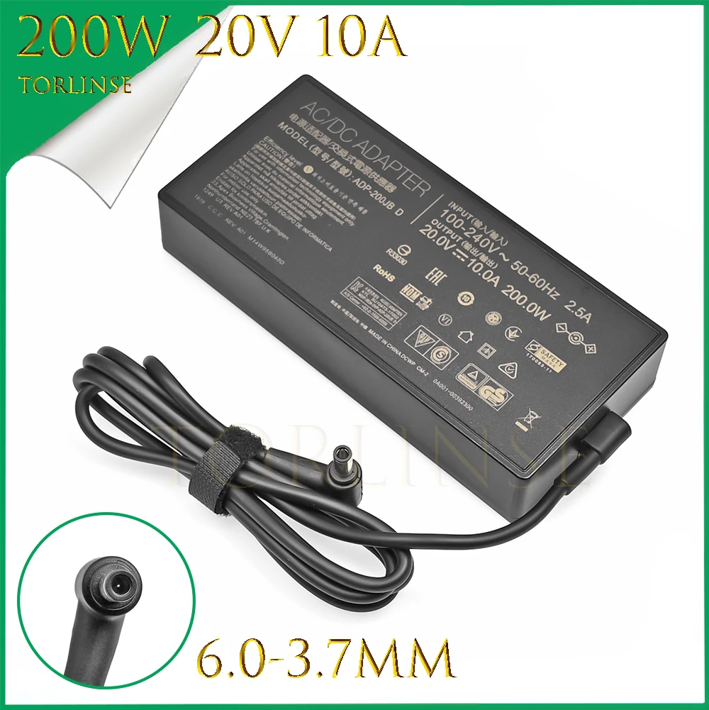

NEW 20V 10A AC Adapter Charger For TUF DASH F15 FX516PR FA506QR ROG ZEPHYRUS G15 GA503QM-HQ121R GA503Q ADP-200JB D