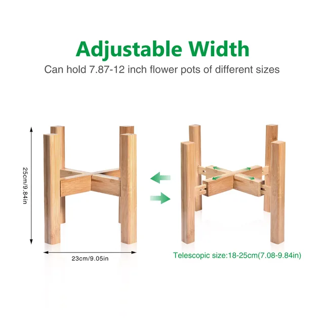 Négylábú Fa Virágcserép Tartó Növény És Zamatos Virágcserép-Kijelző Állvány Otthoni Kerti Terasz Dekoráció Polc Beltér - Image 6