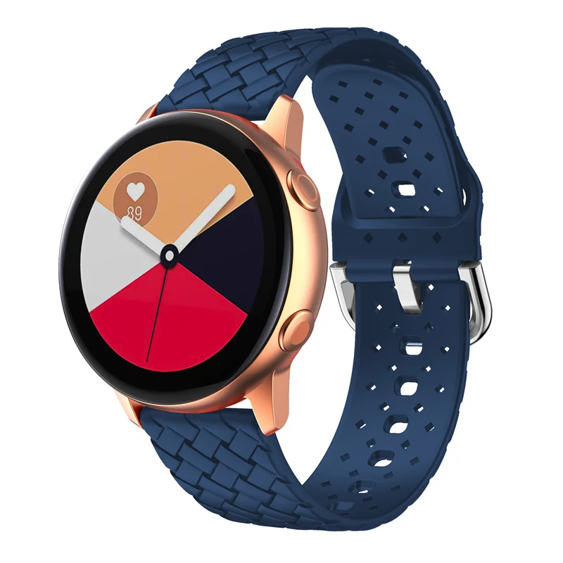 20mm Band for Samsung Galaxy Watch 5-pro-4-Classic/active 2 Sport Silicone Braided bracelet Huawei/Amazfit GTS-3-2-2e-mini strap