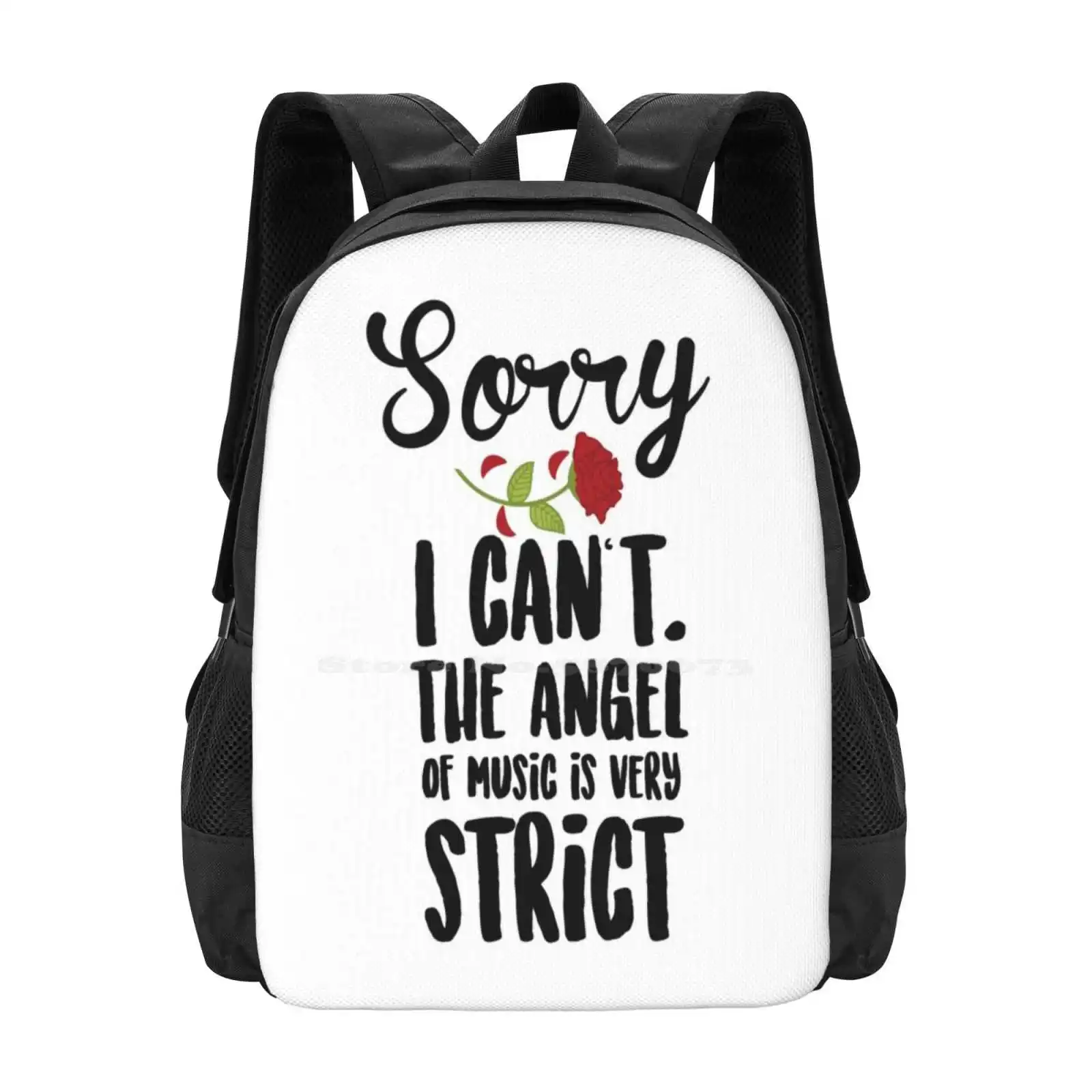 

Sorry I Can't The Angel Of Music Is Very Strict School Bag Big Capacity Backpack Laptop Phantom Of The Opera Fantomas Daae