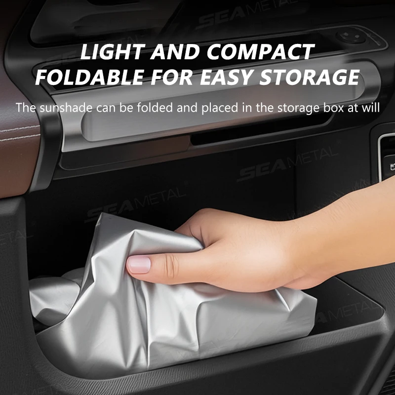 Copri Volante Auto con Protezione Solare, Rivestimento Argentato Isolante Termico, Accessorio Universale per Interni Auto - Image 4