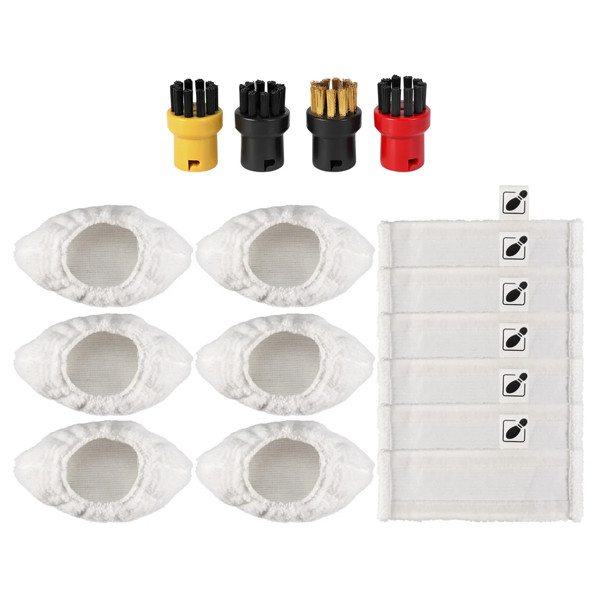Ensemble De Couverture En Microcarence Pour Nettoyeur Vapeur Karcher Easyfix Sc2 Sc 3 Sc4 Sc5, Brosses Rondes Colorées, Ensemble De Gril De Sol