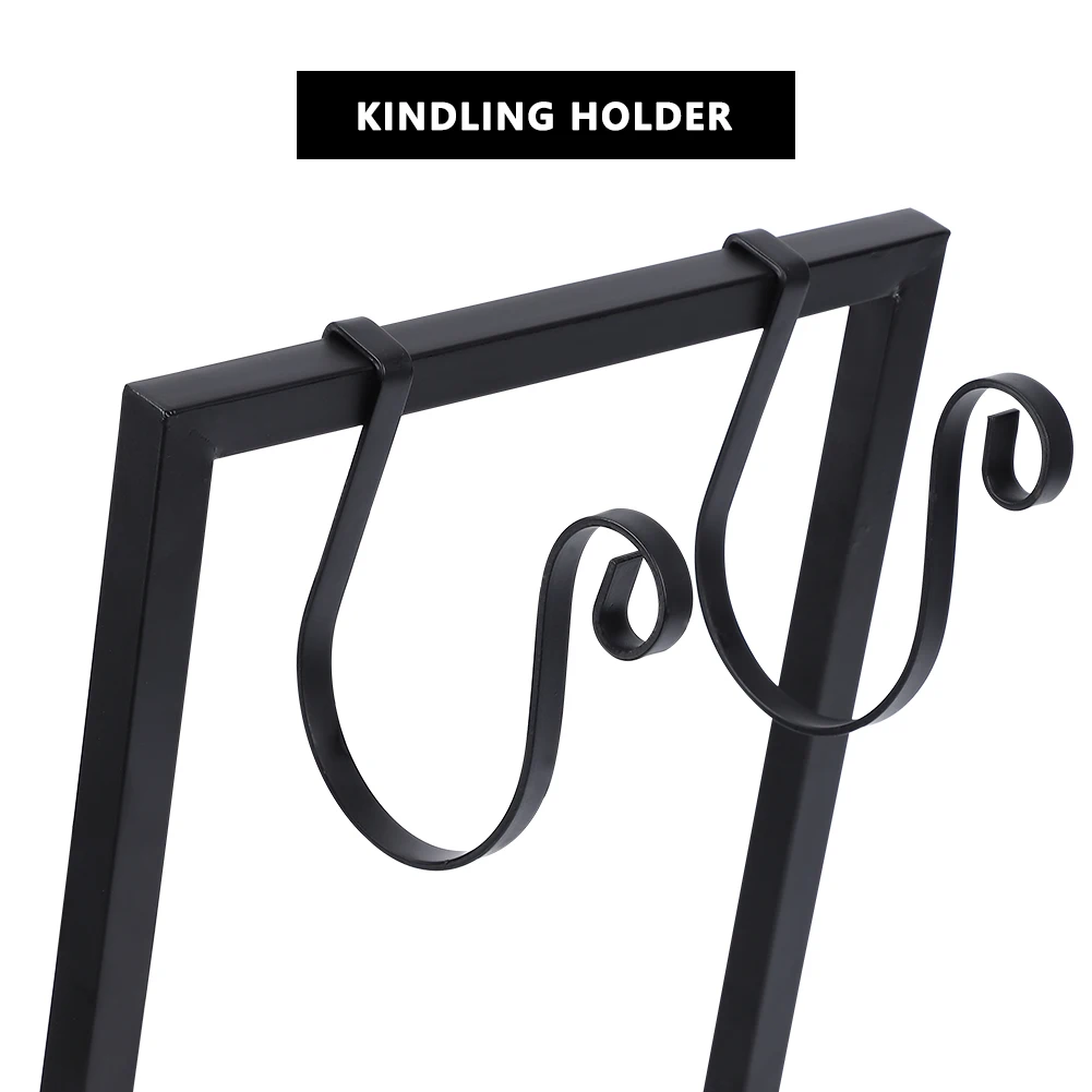 Firewood Storage Rack Indoor Outdoor Heavy Duty Firewood Holder Wood Log Rack With Detachable Side Hook firewood storage rack