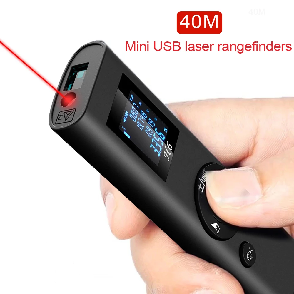

Mini USB 40M laser rangefinders Smart Digital Laser Distance Meter Range Portable Rangefinder Handheld Distance Measuring Meter