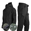 Hunting Clothing Men's Thick Soft Shell Winter Shark Leather Jacket Velvet Mountaineering Suit Fishing Windproof Two-Piece Set 1