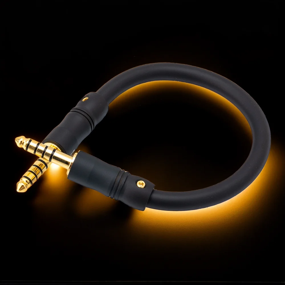 Premium Japan Mogami HiFi OFC Balanced Audio Adapter Cable - Gold Plug, 4.4mm Male to Male