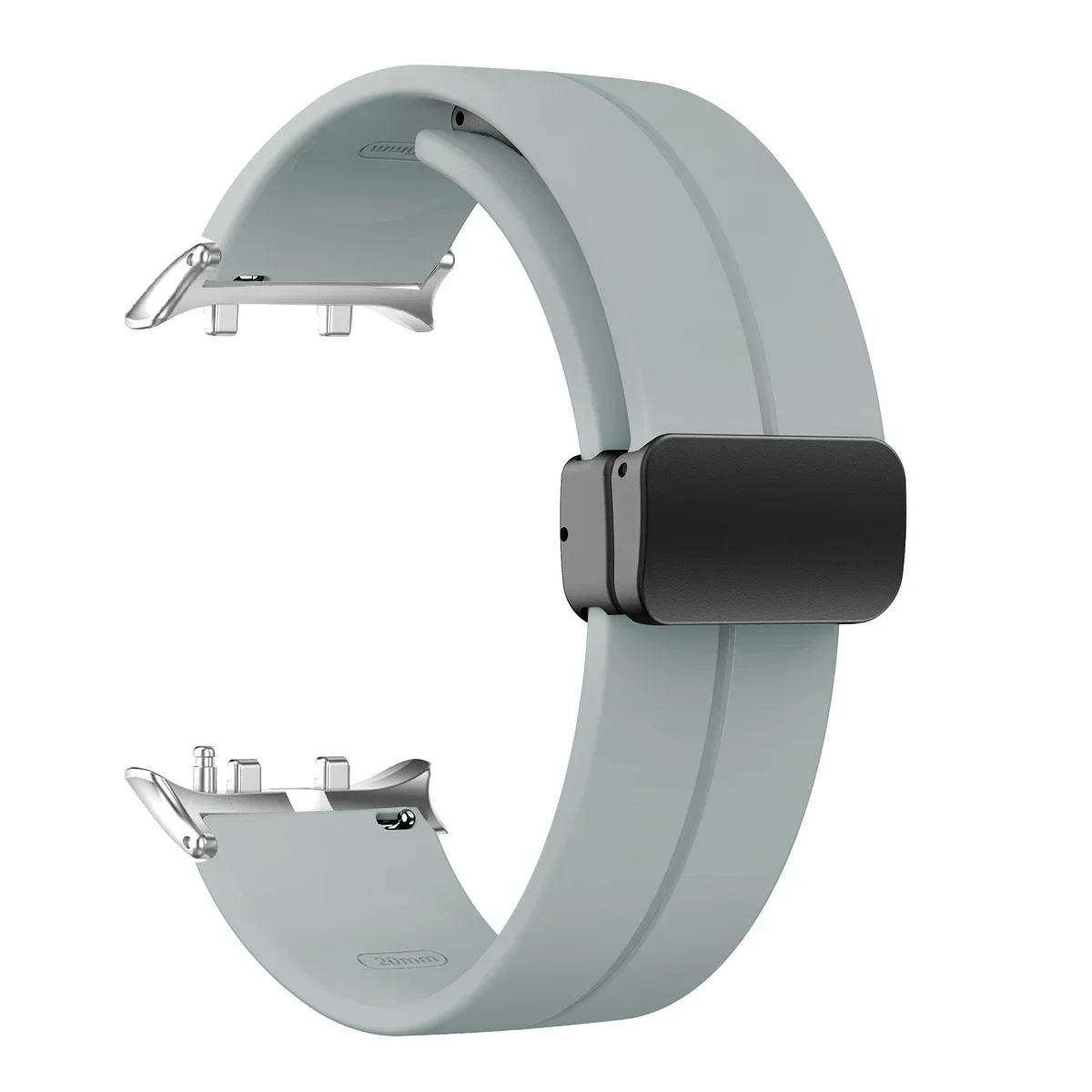 Silicone Sports Band with Magnetic D Buckle and PC Hollow Case - Universal Fit Bracelet