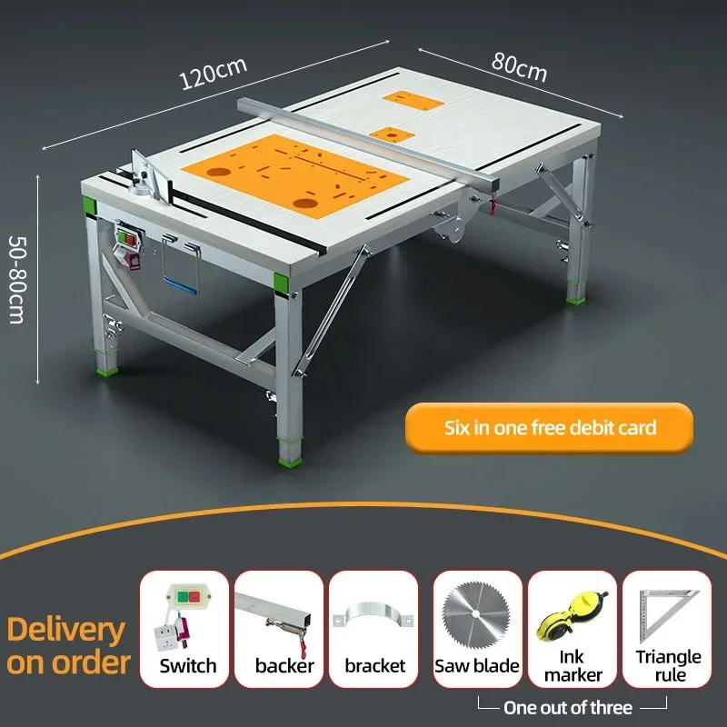 Woodworking Tools Woodworking Table Saw Multifunctional Woodworking Workbench Woodworking Saw Table Portable Folding Lifting Saw Table Decoration DIY Folding Workbench