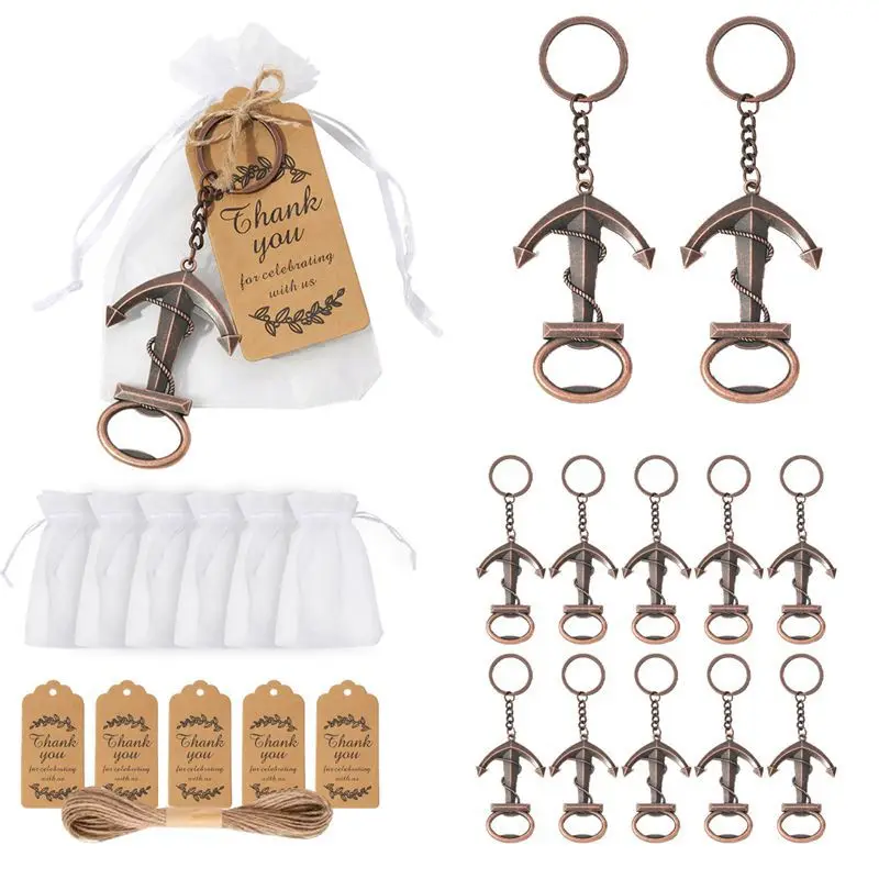 

Zinc Alloy Boat Anchor Bottle Opener, Creative Wine Accessories, Party, Small Gifts, Keychain, New